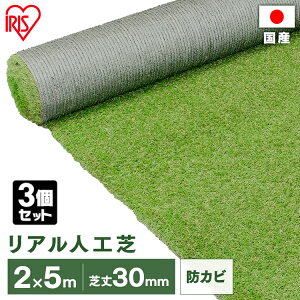 【3個セット】リアル人工芝 IP-3025 IP-3025 送料無料 人工芝 人工芝マット 芝マット リアル人工芝 人工芝生 芝生 雑草対策 ロールタイプ 2×5m 芝生ロール 芝ロール 園芸 ガーデニング アイリスオ