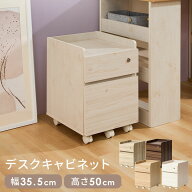 収納家具 デスクキャビネット CABINET キャビネット FJ-029-IRデスク脇 2段引き出し キャスター付 サイド…