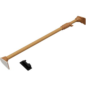 突っ張り棒 おしゃれ 長い つっぱり棒 木調超強力伸縮棒 H-MUPJ-120 ダークブラウン (幅75〜120cm) ハンガーラック タオル干し バスタオル 強力 伸縮棒 突っ張り パーテーション トイレ クローゼ