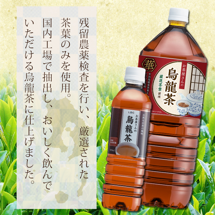 LDCお茶屋さんの烏龍茶500ml 48本お茶 飲料 ドリンク ペットボトル 500ミリリットル ウーロン茶 エルディーシー 風味豊か 日本の水  まとめ買い 飲み物 LDC 【D】【代引き不可】 | 快適ホーム