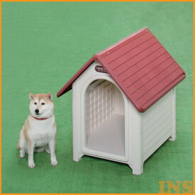 犬 犬舎 屋外 小屋 【送料無料】【】 ボブハウスLサイズ （レッド/オフホワイト・ブラウン/ベージュ）