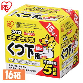 【240枚入り】カイロ 使い捨てカイロ 靴下用 貼る 【16個セット】カイロ 足 貼る 靴下用 15足×16個 ぽかぽか家族 PKN-15HK貼るカイロ くつ下用 使い捨てカイロ 使い捨て 冷え 防寒 寒さ対 冬 持ち運び 運動 レジャー スポーツ スポーツ観戦 屋外作業 アイリスオーヤマ