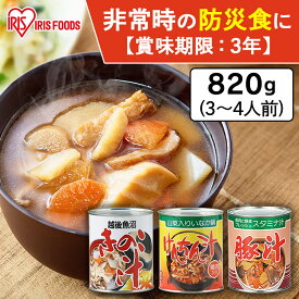 けんちん汁 非常食 おかず 防災食 缶詰 きのこ汁 豚汁 2号缶 820g 防災用品 防災 保存食 備蓄 缶詰 具だくさん 山菜 田舎汁 防災 アイリスフーズ おふくろの味 野菜 キャンプ 登山 旅行 一人暮らし 仕送り