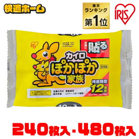 ◆100円OFFクーポン 18時-2日11時迄◆ ◆ランキング1位常連◆【240枚・480枚】カイロ 貼るカイロ カイロ 貼るタイプ レギュラー 使い捨てカイロ あったか グッズ 防寒 寒さ対策 防寒対策 ホッカイロ 冷え対策 腰 脇 背中 お腹 アイリスオーヤマ 送料無料 PKN-10HR