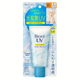 【最大400円クーポン】 ビオレUV SPF50 ウォータープルーフ 日焼け止め アクアリッチライトアップエッセンス トーンアップ ビオレ + PA++++ 顔・からだ用 化粧下地 ニキビになりにくい 花王 【D】