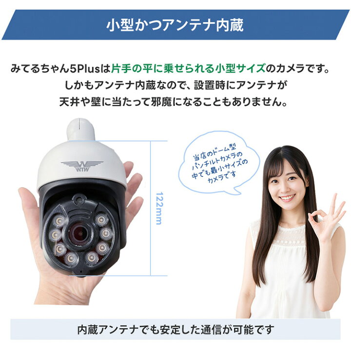楽天市場】IP防犯灯パン・チルトカメラ みてるちゃん5Plus WTW 