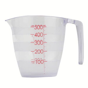 計量カップ クリア 500ml 500ml MARNA(マーナ) メジャーカップ 500mL K728CL マーナ 計量 カップ メモリ 雑貨 カップ 計量 目盛りが見やすい 電子レンジ可 食洗機対応