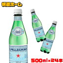 【イタリアの名水ついに入荷】 サンペレグリノ 24本 炭酸水 500ml 送料無料 天然炭酸水 ペットボトル 500mL×24本入 スパークリングウォーター 微炭酸 サンペリグリノ海外名水水ミネラルウォーター輸入 ドリンクお水 イタリア【代引き不可】