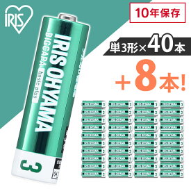 【48本パック】乾電池 単3 単三 単三形 アルカリ アルカリ乾電池 バッテリー まとめ買い 備蓄 消耗品 アイリスオーヤマ 送料無料 12本パック×4本セット LR6Bbp/12S【メール便】[2310X]
