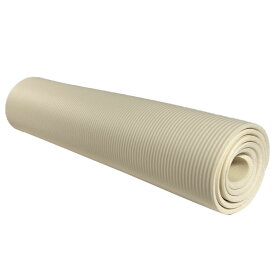 ヨガマット 10mm 厚手 ケース 長さ180cm × 幅60cm 23-189 ヨガ フィットネス ピラティス ストレッチ エクササイズ 体感トレーニング マット トレーニングマット 宅トレ アイボリー ダークグレー ダイエット[2603SI]