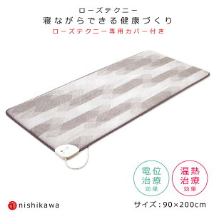 【エントリーで最大P6倍 10月27日9:59迄】西川 ローズテクニー LS2 90×200cm シングルサイズ 日本製 グレー かんたん操作 3つ折り可能 速暖機能付 省エネ設計 電位治療 温熱治療 正規品 西川1年保