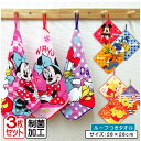 ＼ポイント2倍 7月15日まで／ディズニー ループタオル 3枚セット 28×28cm 綿100% ネームタグ付き 制菌加工 キャラクター ミッキーマウス ミニー ドナルドダック 保育園 幼稚園 ループ付きタオル 男の子 女の子 ハンカチ ハンドタオル [rt3]【メール便OK】