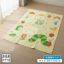 ＼ポイント2倍 6月18日まで／【メール便送料無料】はらぺこあおむし タオルケット ハーフサイズ 85×115cm 絵本作家 エリック カール 綿100% ネームタグ付き キャラクター お昼寝ケット 保育園 幼稚園 子供 キッズ ジュニア かわいい 男の子 女の子 [okt]