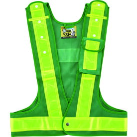 緑十字　多機能セーフティベスト　緑／黄反射　フリーサイズ　ポケット3箇所付 238086