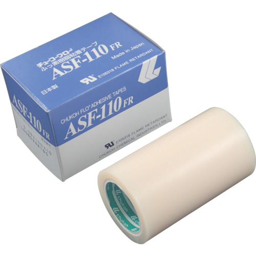 チューコーフロー フッ素樹脂（テフロンＰＴＦＥ製）粘着テープ ＡＳＦ１１０ＦＲ ０．０８ｔ×１００ｗ×１０ｍ ASF110FR08X100のサムネイル