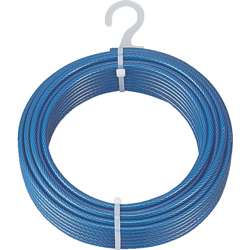 人気商品はＴＲＵＳＣＯ　メッキ付ワイヤーロープ　ＰＶＣ被覆タイプ　Φ９（１１）ｍｍＸ５０ｍ CWP9S50