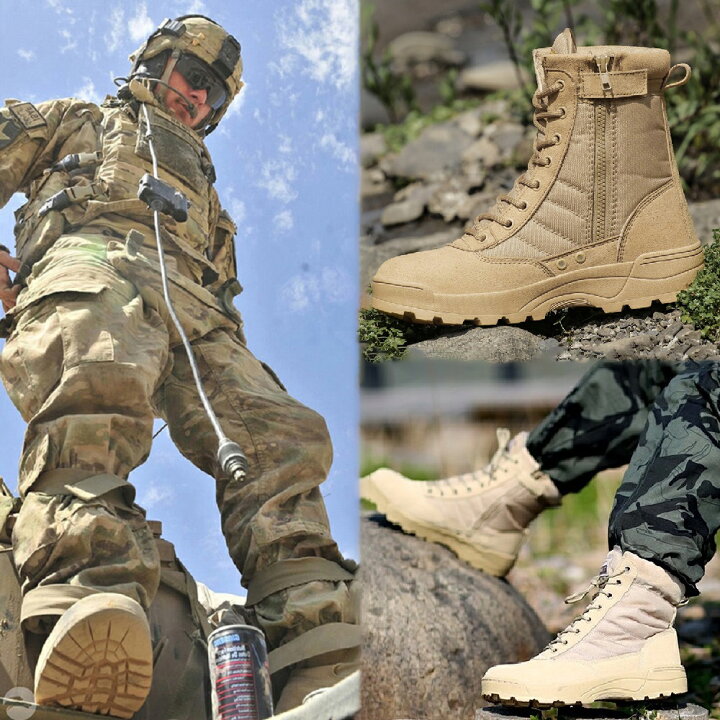 ブランド品 Jitifa サバゲ ブーツ メンズブーツ ワークブーツ ミリタリーブーツ タクティカルブーツ コンバットブーツ サバイバルゲームブーツ トレッキングシューズ アウトドア シューズ 登山靴 キャンプ用 釣り 通気性 防滑 撥水加工 ハイキングシューズ 安全靴 Fucoa Cl