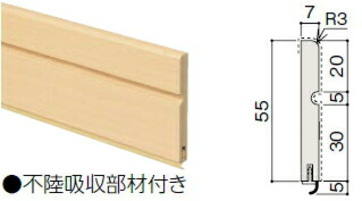 楽天市場】幅木（巾木）MH113（10本入・厚み7×幅55×長さ3950mm）IPE 