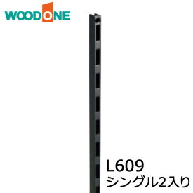 【ポイント4倍＆高額クーポン】棚柱 シングル2本入り L609 ブラック ウッドワン WOODONE 建材プロ じゅうたす