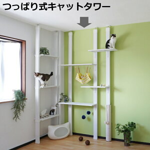 キャットタワーTowerA LABRICO ラブリコ キャットウォーク LABRICO SET 新生活 壁面収納 賃貸住宅 壁 柱 棚 DIY パーツ つっぱり ツーバイフォー 平安伸銅工業 建材プロ じゅうたす ★大型便★-SS