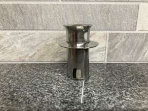 ステンレス ツバ付線香立 22Φ落し込み線香立墓装用品 墓石【石材工具】【レターパック】