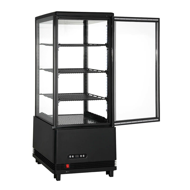 楽天市場】【立夏セール目玉商品!!】 80L 黒 4面ガラス 冷蔵ショー 
