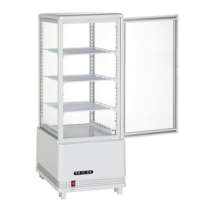 楽天市場】【冬SALE・特価！】 80L 白 4面ガラス 冷蔵ショー 