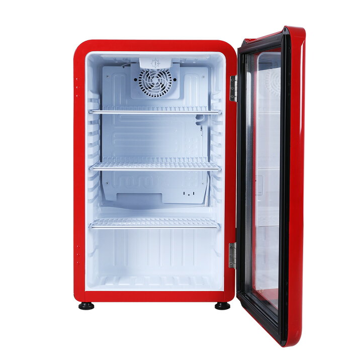 楽天市場】【7月目玉商品！】 95L 赤 レトロ 冷蔵ショーケース 小型 