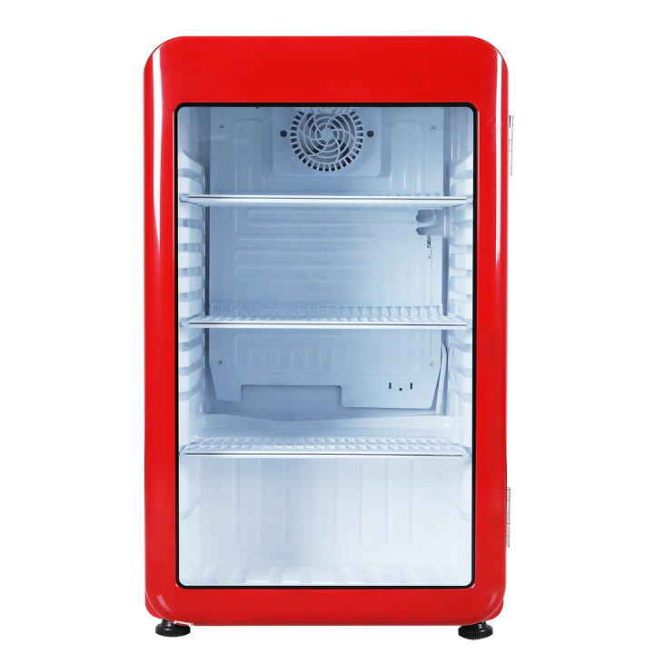 楽天市場】【春セール!!】 95L 赤 レトロ 冷蔵ショーケース 小型 HJR 