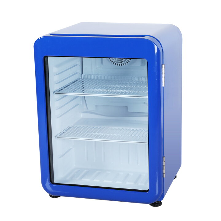楽天市場】【4月目玉商品！】 68L 青 レトロ 冷蔵ショーケース 小型 
