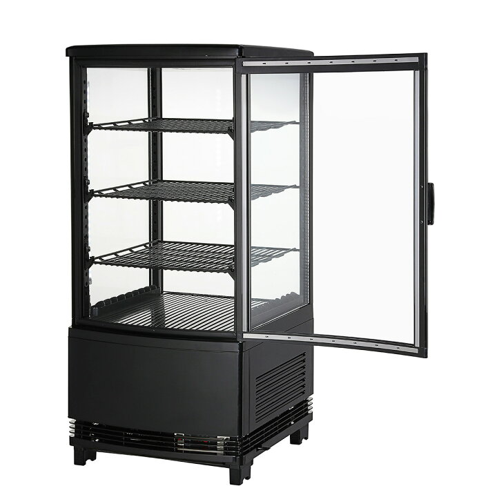 楽天市場】【決算セール!!】 70L 黒 4面ガラス 冷蔵ショーケース 卓上  