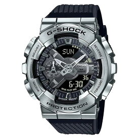 【国内正規品】 カシオ GM-110-1AJF 腕時計 G-SHOCK Gショック ジーショック CASIO Metal Covered アナデジ メンズ 腕時計 ブラック シルバー