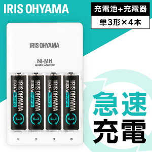ビックキャパ リチャージ 急速充電器セット 単3形4本パック付き BCR-SQC3MH/4S ビックキャパリチャージ 専用充電器 セット 単3形電池付き 電池充電 充電器 急速 充電池 電池 単三形 単三 防災 緊