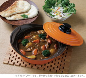 無加水鍋24cm浅型MKS-P24S送料無料両手鍋浅型鍋ihセラミックコート無加水調理土鍋IH対応ガス火対応オレンジイエローレッドアイリスオーヤマKITCHENCHEF