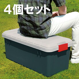 コンテナボックス 蓋付き 4個セット アイリスオーヤマ 【送料無料】【お得な4個セット】RVBOX 800【収納 カー用品 アウトドア レジャー カー収納 トランク】【アイリスオーヤマ】