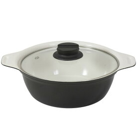 ビストロ・カローレ セラミック卓上鍋20CM IH NQ-0052両手鍋 20cm IH セラミック 卓上 おしゃれ ガラス蓋 蓋付き 調理器具 煮込み