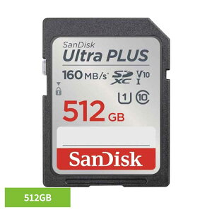 SanDisk Ultra PLUS SDXC UHS-I�J�[�h 512GB SDSDUWL-512G-JN3INSD�J�[�h 512GB sandisk �T���f�B�X�N �R���p�N�g ��e�� �f�[�^�ۑ� ���ϋv ���掿 �T���f�B�X�N