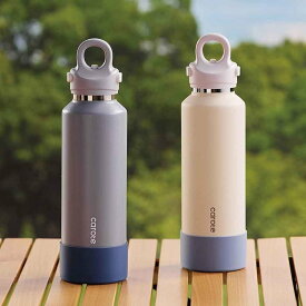 炭酸対応 マグボトル 600ml PRESSOFF マグボトル 水筒 0.6L 炭酸対応 保温 保冷 かわいい アイボリー ダークグレー カローテ カローテ