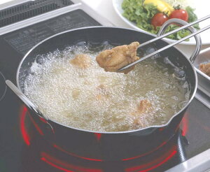 【送料無料】【天ぷら鍋日本製】厚底揚げ鍋24cm【揚げ物鍋IH対応ガス火対応】下村企販24672【D】【B】