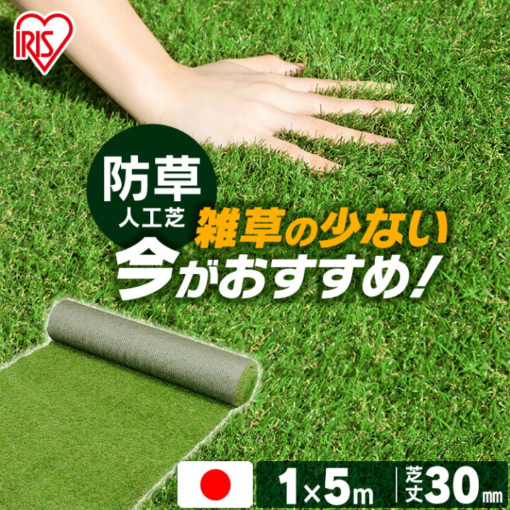 楽天市場】防草・透水 人工芝 0.5m×10m 幅0.5m×長さ10m DCM 芝生 芝 