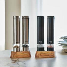 ラッセルホブス Russell Hobbs 電動ミル ソルト&ペッパーミニ 2本セット 正規販売店 7933JP送料無料 ラッセルホブス russell hobbs ミル イギリス おしゃれ かっこいい 新生活 ギフト シルバー ブラック 【B】