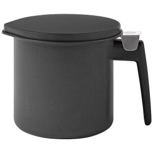 オイルポット カートリッジ付き 油こし器 油ポット フィルター付き 揚げ物 油 再利用 エコ 節約 日本製 活性炭オイルポット 800ml ブラック グレー アイリスオーヤマ H-OP800