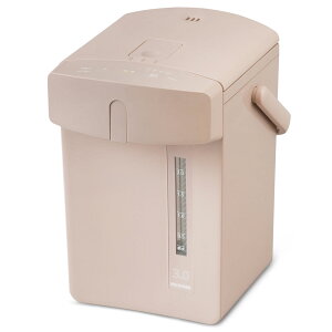 電気ポット 3L 2.2L おしゃれ 保温 マイコン式 大容量 コンパクト ジャーポット ポット カルキ抜き 空焚き防止 省エネ 温度調節 ミルク シンプル 軽量 アイボリー ピンク ブラック 黒 白 小型