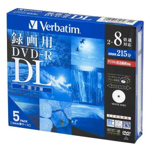 �o�[�x�C�^���W���p��(Verbatim Japan) DVD-R DL 2�w�� 1��^��p 215�� 2-8�{�� ���C�h����Ή� �z���C�g���[�x�� VHR21HDSP�V���[�Y