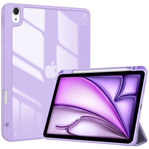 ProCase iPad Air 11�C���` �P�[�X M3 (2025) / M2 (2024) / iPad Air5 (2022) / Air4 (2020) 10.9�C���` ���� �N���A�J�o�[ �y�����[ �ϏՌ� �O�܂� �X�^���h �X�}�[�g�J�o�[