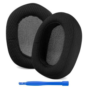 Linkidea �C���[�p�b�h �݊��� �p�b�h ���W�N�[�� Logitech G733, G535, G335 �w�b�h�z���ɑΉ� �p�b�h �C���[�N�b�V����/�C���[�J�b�v ���b�V���t�@�u���b�N / (��)