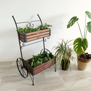 花台 スタンド2段フラワースタンド 屋外 フラワーラック 花棚 植物棚 盆栽棚 屋台 棚 庭 レトロ アンティーク 植物スタンド 園芸ラック 木製 園芸木製 屋外 室内飾り台 花台 架台 プランター
