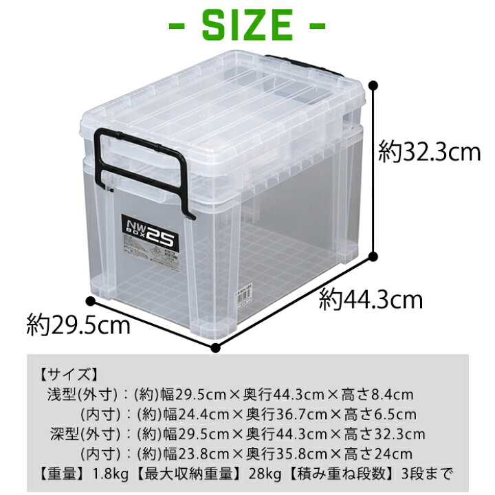 楽天市場】コンテナ 収納ボックス NWボックス #25 小物収納 生活用品 