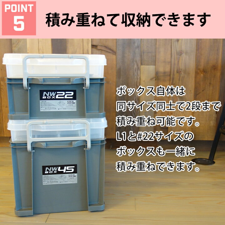 楽天市場】コンテナ 収納ボックス NWボックス #45 小物収納 生活用品 