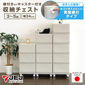 収納チェスト ほこりが入りにくい 壁付収納チェスト 3段 4段 5段 中が透けない 限定カラー 脚付き キャスター付き ホワイト ブラック 白 黒 ライトグレー グレージュ プラスチック 引き出し収納 収納ケース 収納ボックス 衣類収納 日本製 国産